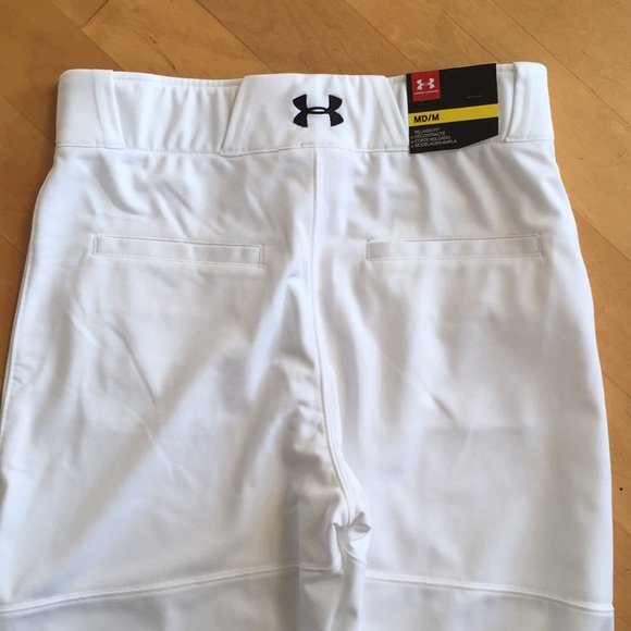 Under Armour Pants Under Armour Mens White Baseball Pants Heat Gear